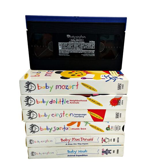 Lot of (7) Baby Einstein VHS Baby MacDonald, Baby Santa, Baby Noah, Baby Newton - Picture 1 of 7